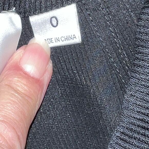 NWOT Per Se by Carlisle Black White Stripe Satin Trim Trench Coat Womens Sz 0 - Picture 7 of 11